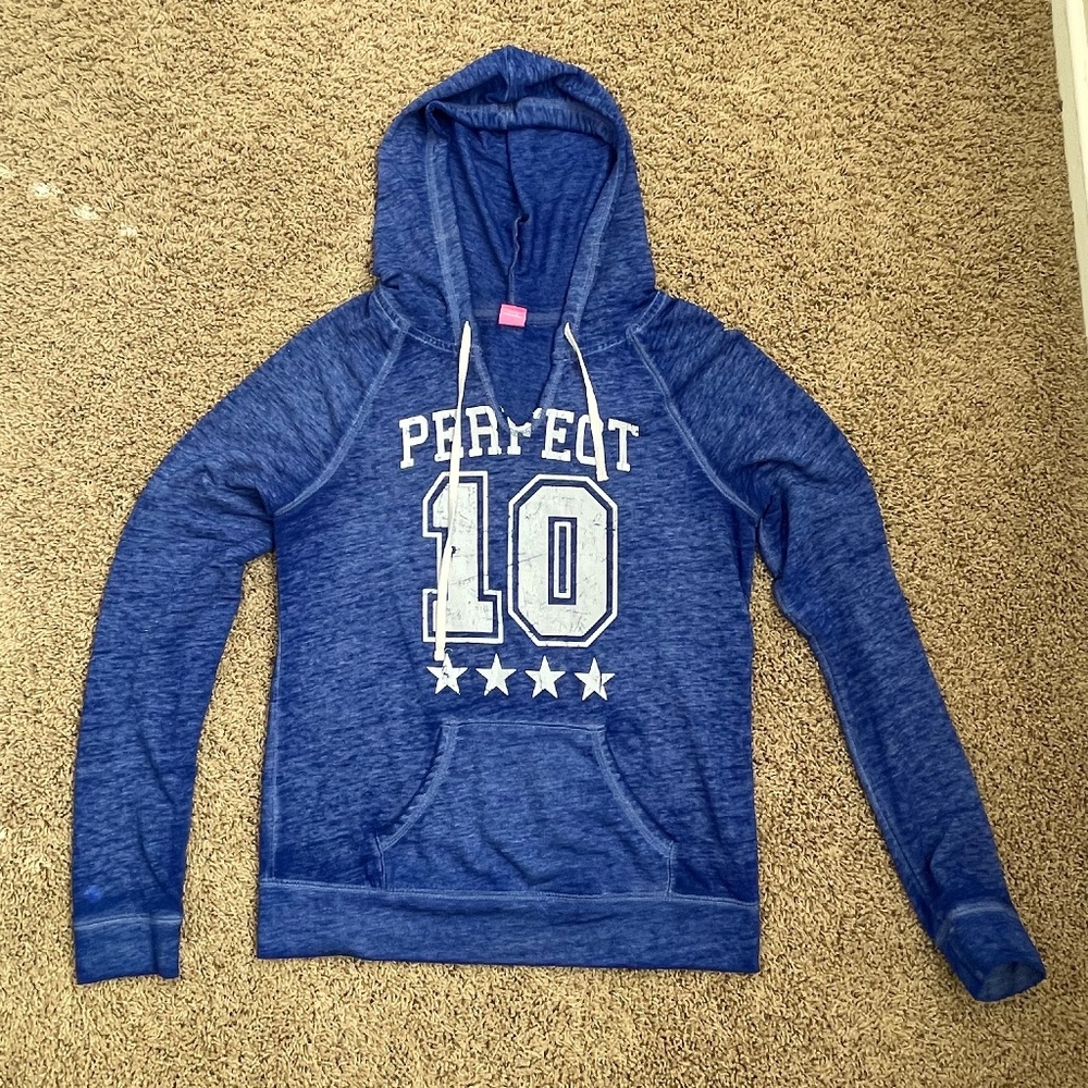 Blue Long Sleeve Shirt Wirh Hood